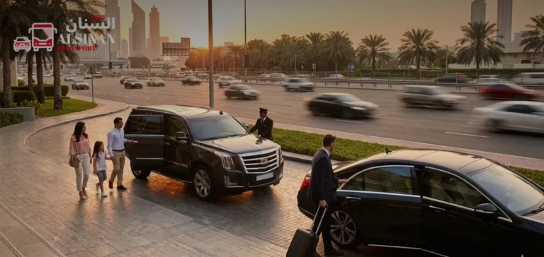 Compare different hotel transport options for visitors traveling between city areas in Dubai